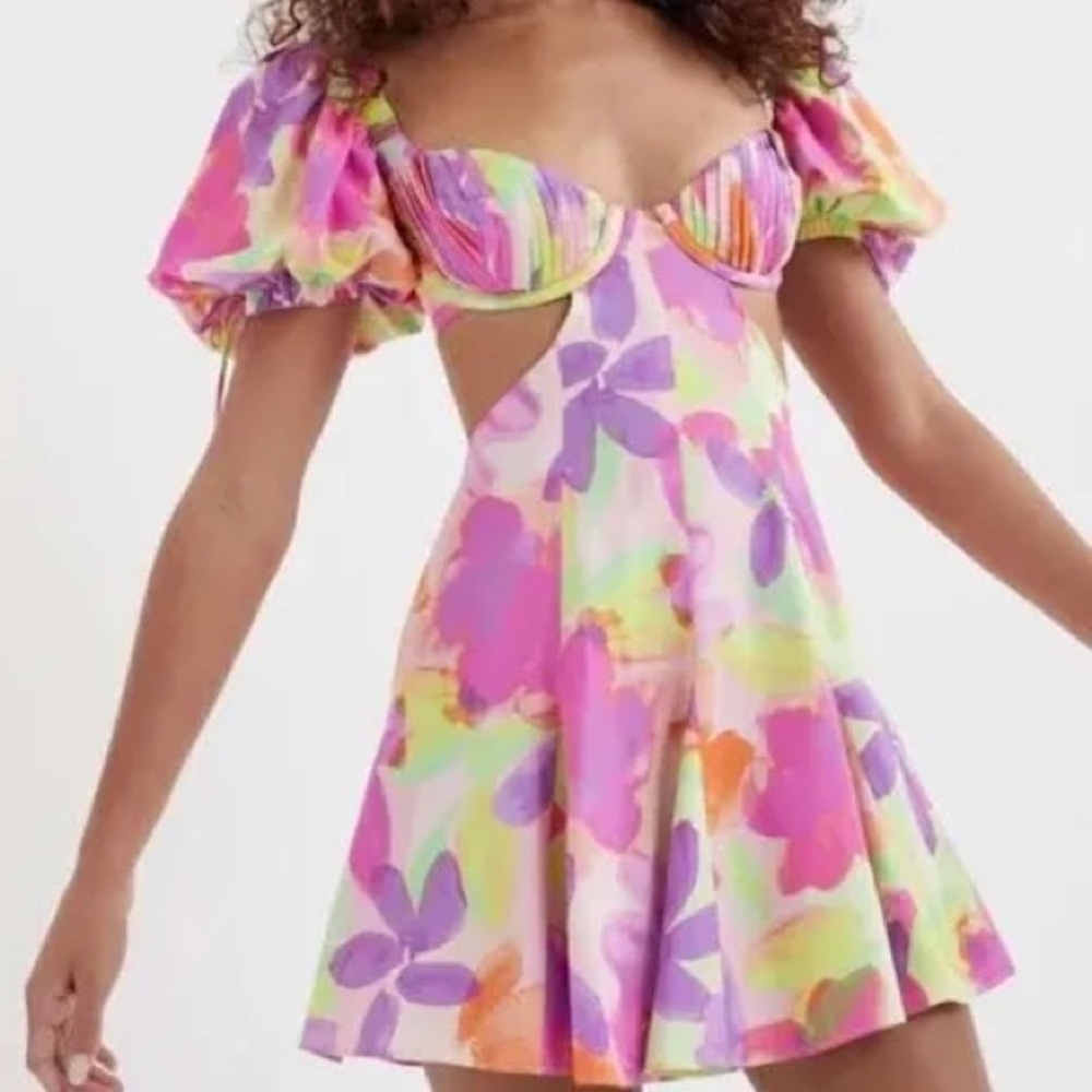 For Love and Lemons Puff Sleeve Mini Dress!